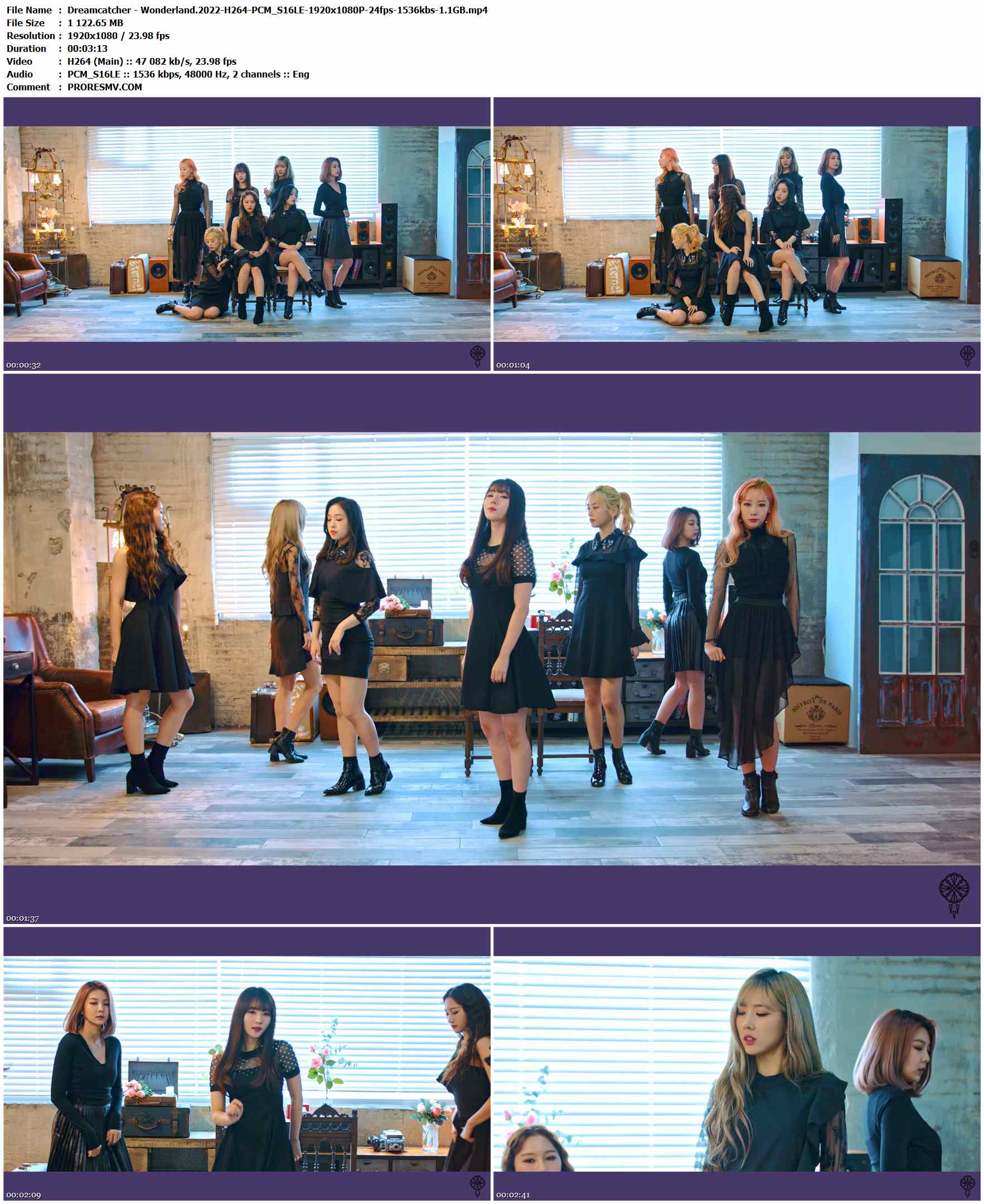 Dreamcatcher - Wonderland.2022-H264-PCM_S16LE-1920x1080P-24fps-1536kbs-1.1GB官方MV_高清MV